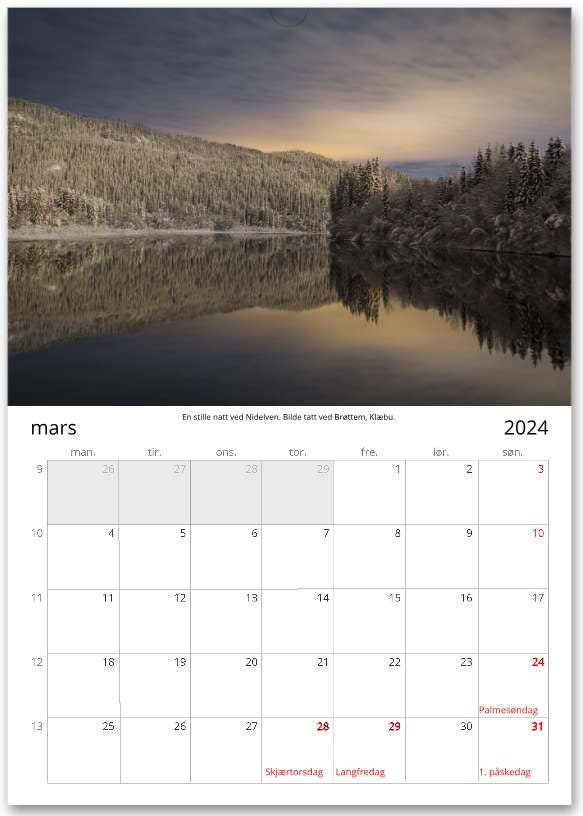 Veggkalender 2024